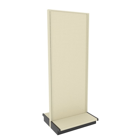 Lozier Gondola Island Display Starter, Platinum Off-White, 36W x 96H x 16D P396V-ST